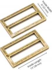ByAnnie's - 1.5inch Slider - widemouth, flat - Antique Brass