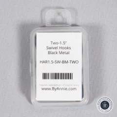 ByAnnie's - 1.5inch Swivel Snap Hook - Black metal (Drehbarer Karabinerhaken)