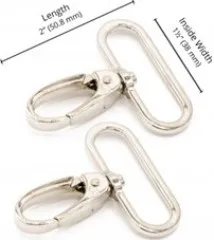 ByAnnie's - 1.5inch Swivel Snap Hook - Nickel (Drehbarer Karabinerhaken)