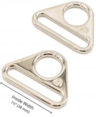 ByAnnie's - 1.5inch Triangle Ring flat - Nickel