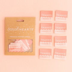 Sarah Hearts Label - Thanks I Made It coral