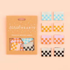 Sarah Hearts Label - Checkerboard
