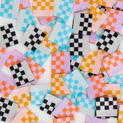 Sarah Hearts Label - Checkerboard