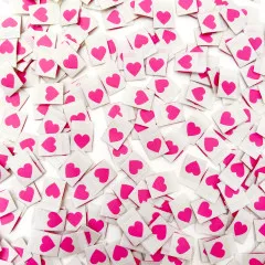 Sarah Hearts Label - Pink Heart