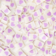 Sarah Hearts Label - Purple Heart