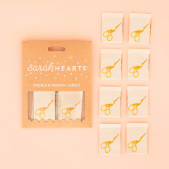 Sarah Hearts Label - Storchenschere in Gold