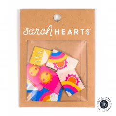 Sarah Hearts Label - Sun and Rainbow