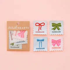 Sarah Hearts Label - Bows Handmade