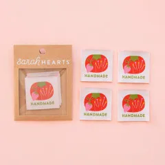 Sarah Hearts Label - Tomato Pin Cushion Handmade Sarah Hearts Label - Tomato Pin Cushion Handmade