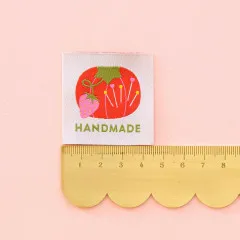 Sarah Hearts Label - Tomato Pin Cushion Handmade