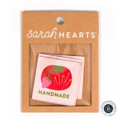 Sarah Hearts Label - Tomato Pin Cushion Handmade