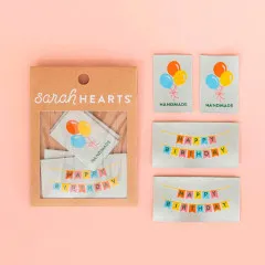 Sarah Hearts Label - Birthday