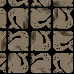 Cotton & Steel - By The Seaside II - Grumpy Whale - Black Unbleached Canvas Fabric