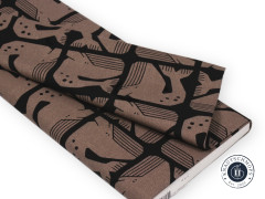 Cotton & Steel - By The Seaside II - Grumpy Whale - Black Unbleached Canvas Fabric (25cm-Rest)
