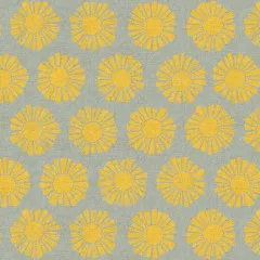 Cotton & Steel - By The Seaside II - Sunshine - Sky Blue Unbleached Canvas Fabric