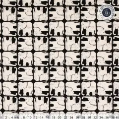 Cotton & Steel - Rising Sun - Jolly Elephant - Black Fabric
