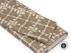 Cotton & Steel - Rising Sun - Jolly Elephant - Elephant Gray Fabric