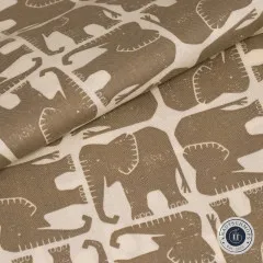 Cotton & Steel - Rising Sun - Jolly Elephant - Elephant Gray Fabric