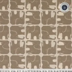 Cotton & Steel - Rising Sun - Jolly Elephant - Elephant Gray Fabric