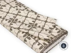 Cotton & Steel - Rising Sun - Jolly Elephant - Greige Fabric