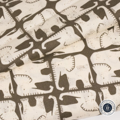 Cotton & Steel - Rising Sun - Jolly Elephant - Greige Fabric
