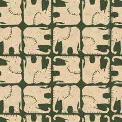 Cotton & Steel - Rising Sun - Jolly Elephant - Hunter Unbleached Canvas Fabric
