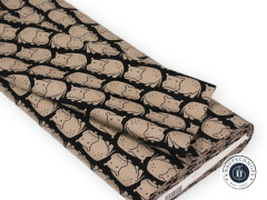 Cotton & Steel - Rising Sun - Weary Hippo - Black Fabric