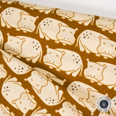 Cotton & Steel - Rising Sun - Weary Hippo - Umber Fabric