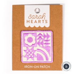Sarah Hearts Aufnäher zum Aufbügeln - Lavender Quilt Block