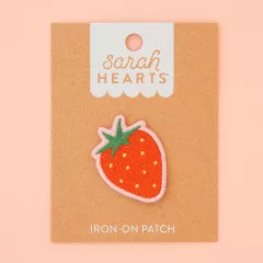 Sarah Hearts - Aufnäher zum Aufbügeln - Strawberry