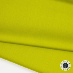 Stoff Parrot in Oliv-Gelbgrün: Detailaufnahme der Stoffstruktur und Farbtönung