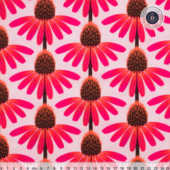 Anna Maria Baumwoll Designerstoff - Love Always - Echinacea - Maraschino (130cm-Rest) Anna Maria Baumwoll Designerstoff - Love Always - Echinacea - Maraschino (130cm-Rest)