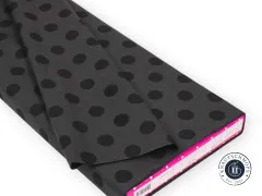 Tula Pink Baumwoll Designerstoff - True Color Graywork - Pom Pom - Carbon (55cm-Rest)