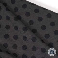 Tula Pink Baumwoll Designerstoff - True Color Graywork - Pom Pom - Carbon