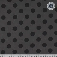 Tula Pink Baumwoll Designerstoff - True Color Graywork - Pom Pom - Carbon (55cm-Rest)