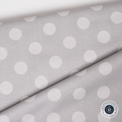 Tula Pink Baumwoll Designerstoff - True Color Graywork - Pom Pom - Fog