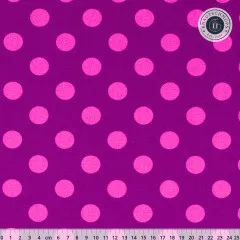 Tula Pink Baumwollstoff - True Colors - Pom Pom - Foxglove Tula Pink Baumwollstoff - True Colors - Pom Pom - Foxglove