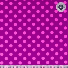 Tula Pink Baumwollstoff - True Colors - Pom Pom - Foxglove