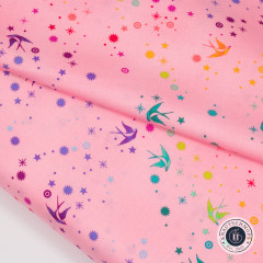 Tula Pink Baumwoll Designerstoff - Tula's True Colors - Fairy Dust - Blush