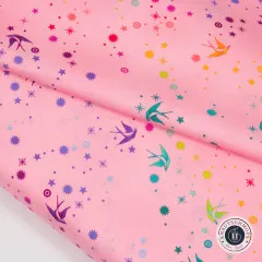 Tula Pink Baumwoll Designerstoff - Tula's True Colors - Fairy Dust - Blush