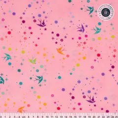 Tula Pink Baumwoll Designerstoff - Tula's True Colors - Fairy Dust - Blush