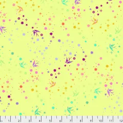 Tula Pink Baumwoll Designerstoff - Tula's True Colors - Fairy Dust - Lime