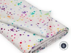Tula Pink Baumwoll Designerstoff - Tula's True Colors - Fairy Dust - White