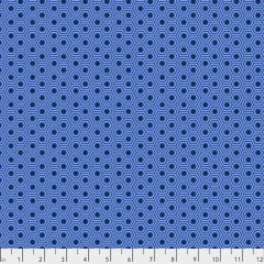 Tula Pink Baumwollstoff - True Colors - Hexy Rainbow - Deep Sea