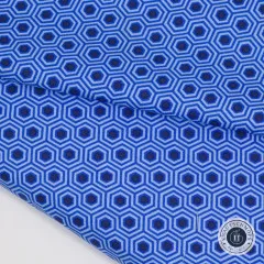 Tula Pink Baumwollstoff - True Colors - Hexy Rainbow - Deep Sea