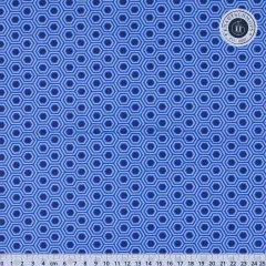 Tula Pink Baumwollstoff - True Colors - Hexy Rainbow - Deep Sea
