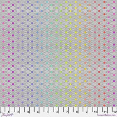 Tula Pink Baumwollstoff - True Colors - Hexy Rainbow - Dove Tula Pink Baumwollstoff - True Colors - Hexy Rainbow - Dove