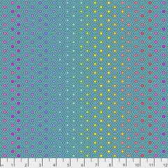 Tula Pink Baumwollstoff - True Colors - Hexy Rainbow - Peacock