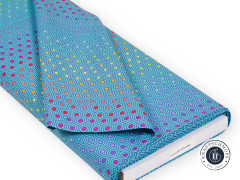 Tula Pink Baumwollstoff - True Colors - Hexy Rainbow - Peacock (80cm-Rest)