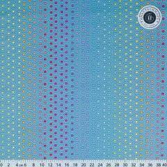 Tula Pink Baumwollstoff - True Colors - Hexy Rainbow - Peacock